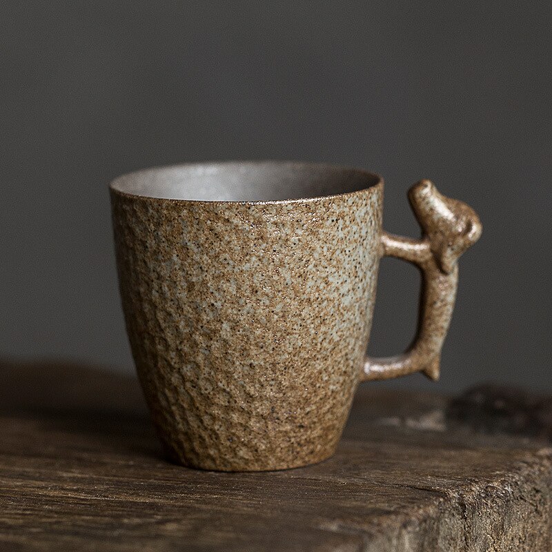 Le Chien Coffee Cup | Rustic Puppy Handle Coffee Mug
